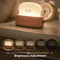 Cute Bread Night Light with USB Charging and Timed Off | Aloha Imports