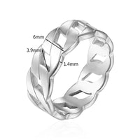 Elegant Twisted Stainless Steel Ring for Women – Cassie Series – Anniversary Jewelry