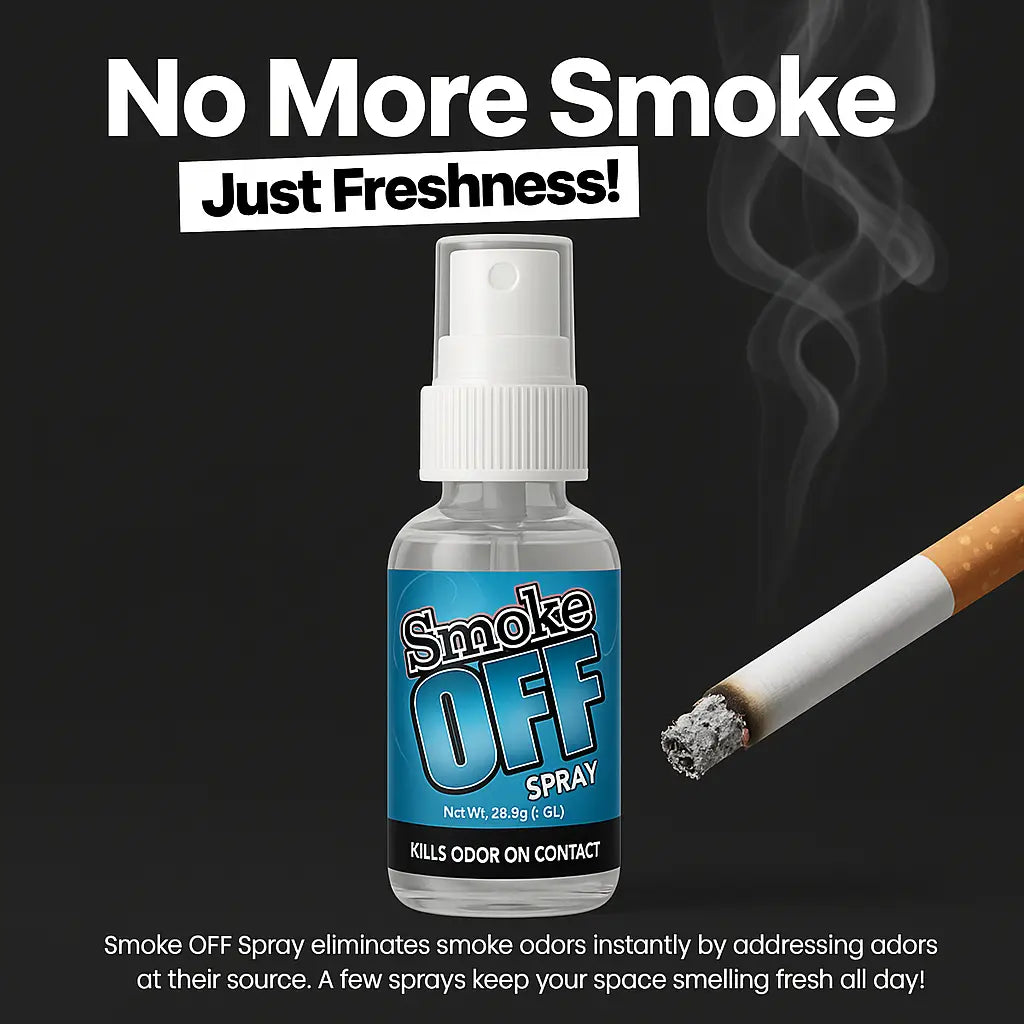 Smoke Off Spray Fast-Acting Non-Toxic Smoke Odor Eliminator – Instantly Freshens Air and Fabric, 1oz Bottle - Aloha Imports 