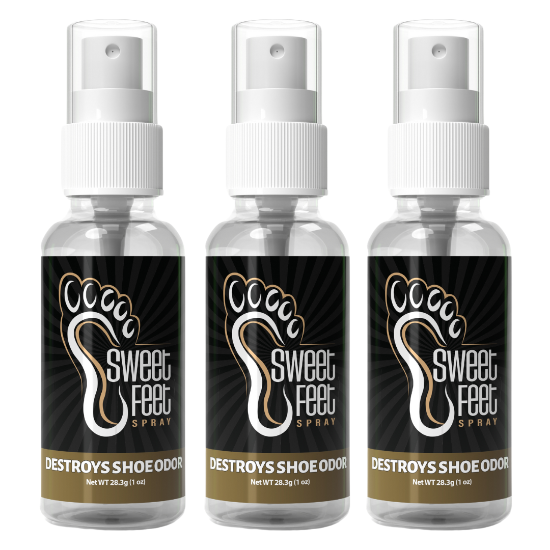 Sweet Feet Spray Fresh Clean Shoe Deodorizer – Destroys Shoe Odor Instantly, x3 1 oz Bottle