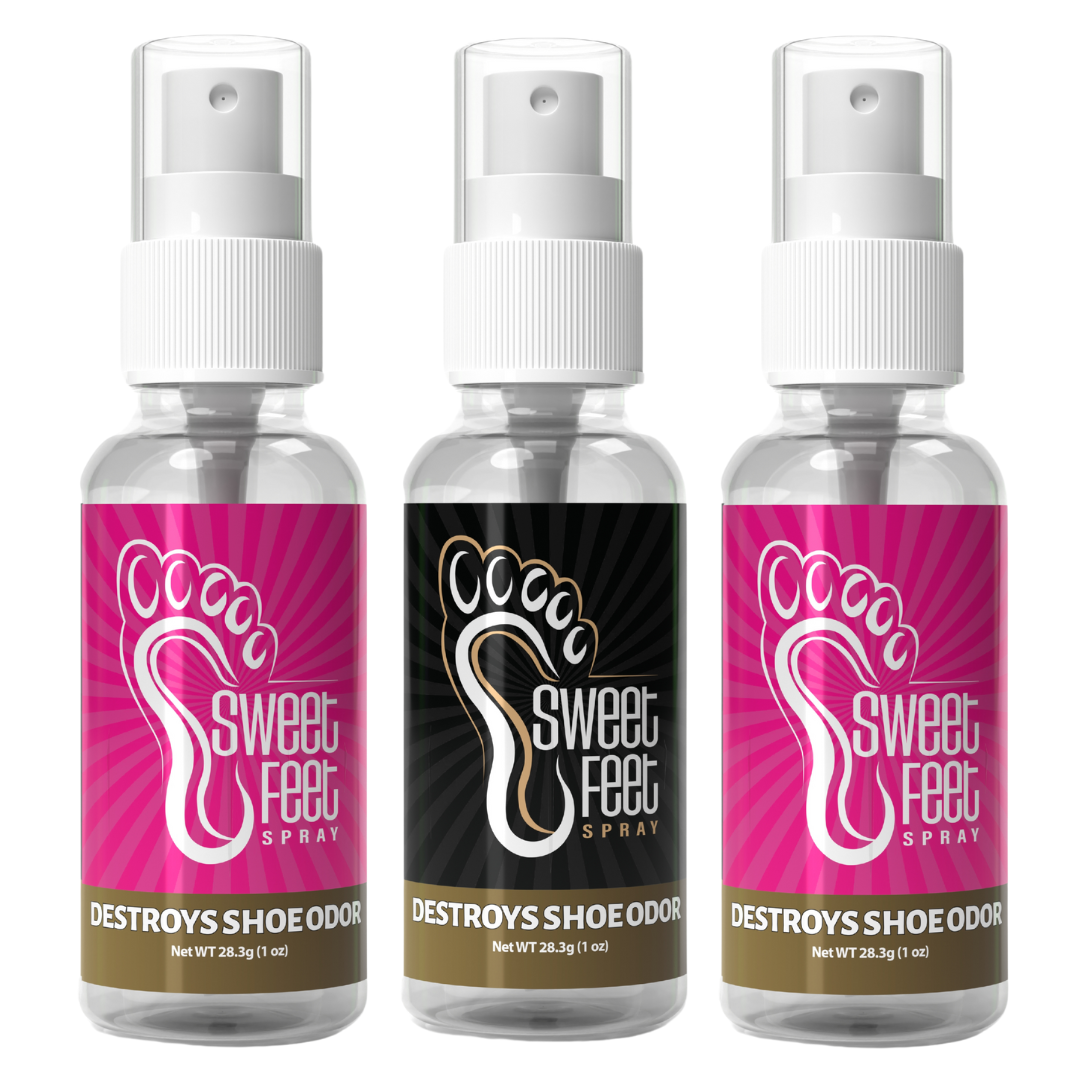 Sweet Feet Spray Shoe Deodorizer – Destroys Shoe Odor Instantly, x3 1 oz Bottle