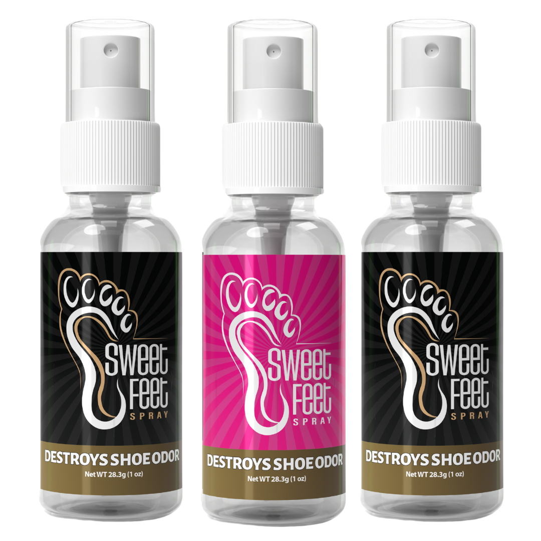 Sweet Feet Spray Shoe Deodorizer – Destroys Shoe Odor Instantly, x3 1 oz Bottle