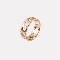 Elegant Twist Band Cassie Ring in Rose Gold, Silver, and Gold Finish