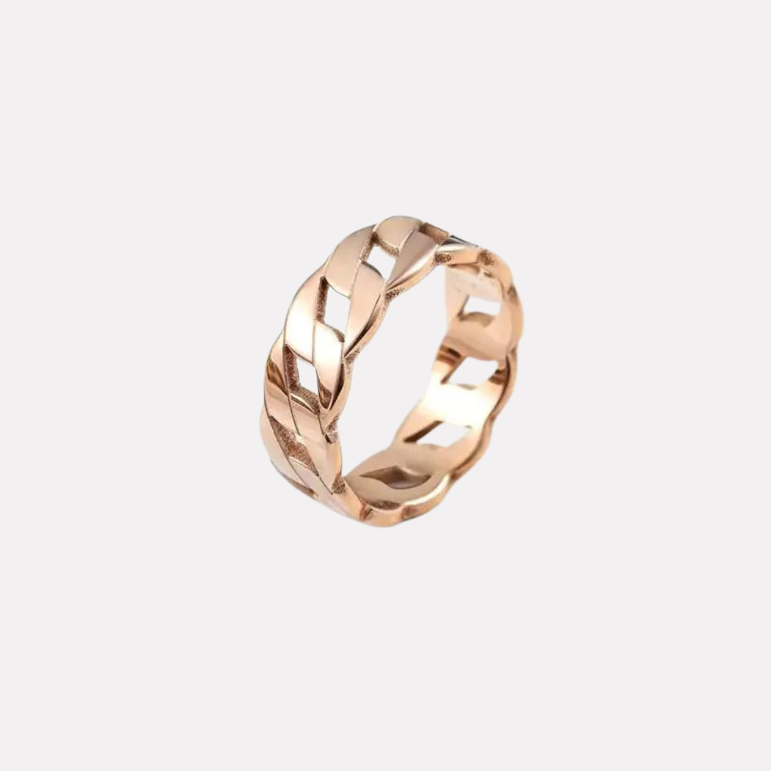 Elegant Twisted Stainless Steel Ring for Women – Cassie Series – Anniversary Jewelry