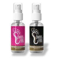 Sweet Feet Spray Fresh Clean + Sweet Plum Shoe Deodorizer – Destroys Shoe Odor Instantly, x2 1 oz Bottle - Aloha Imports 