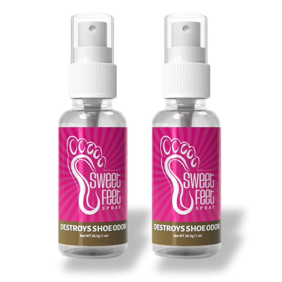 Sweet Feet Spray Sweet Cherry Plum Shoe Deodorizer – Destroys Shoe Odor Instantly, x2 1 oz Bottle - Aloha Imports 