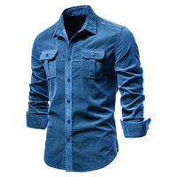 Men's Business Casual Corduroy Shirt