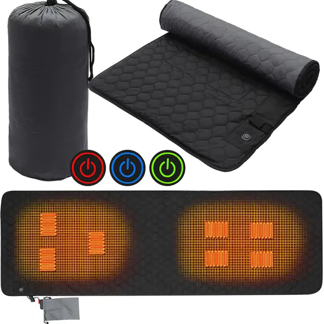 Quilted USB Heating Sleeping Mat for Outdoor Comfort – 77.95”x24.41