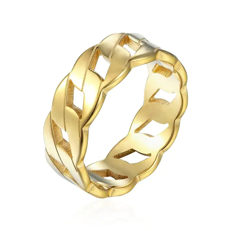 Elegant Twist Band Cassie Ring in Rose Gold, Silver, and Gold Finish