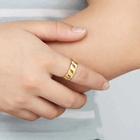 Elegant Twist Band Cassie Ring in Rose Gold, Silver, and Gold Finish