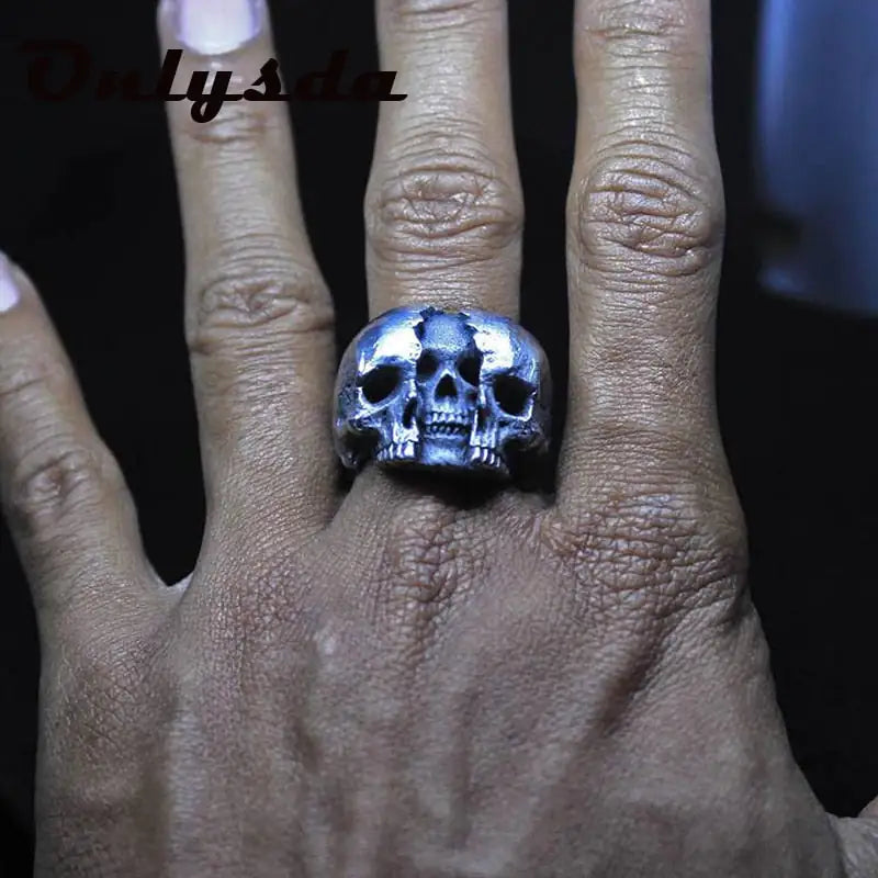 Calvarium Skull Ring – 316L Stainless Steel Gothic Statement Piece