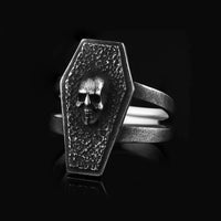 Calvarium Skull Ring – 316L Stainless Steel Gothic Statement Piece